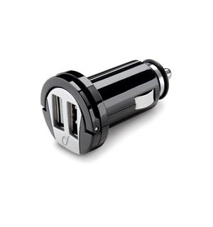 USB Car Charger Dual 10W 12/24 V USB-lader med to uttak og 2A. 